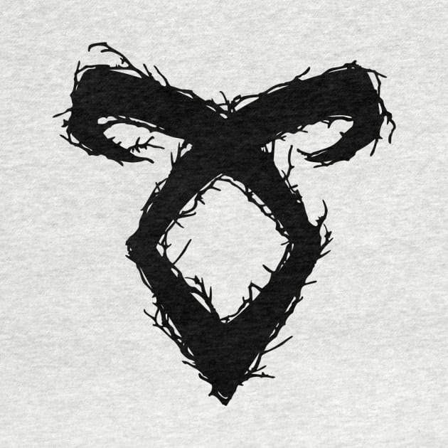 Shadowhunters rune / The mortal instruments - Angelic rune with branches (black) - Clary, Alec, Jace, Izzy, Magnus - Malec by Vane22april